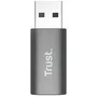 Trust Calyx Adaptador USB 3.2 Gen2 USB-C Hembra a USB-A Macho, Gris (Pack de 2)